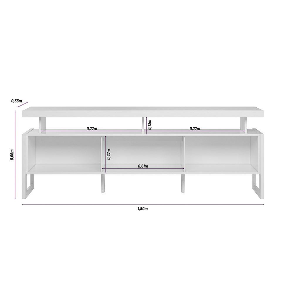 Rack Esmeralda 2 PT Nature e Off White 180 cm