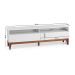 Rack Fresh 2 Gavetas Branco e Imbuia
