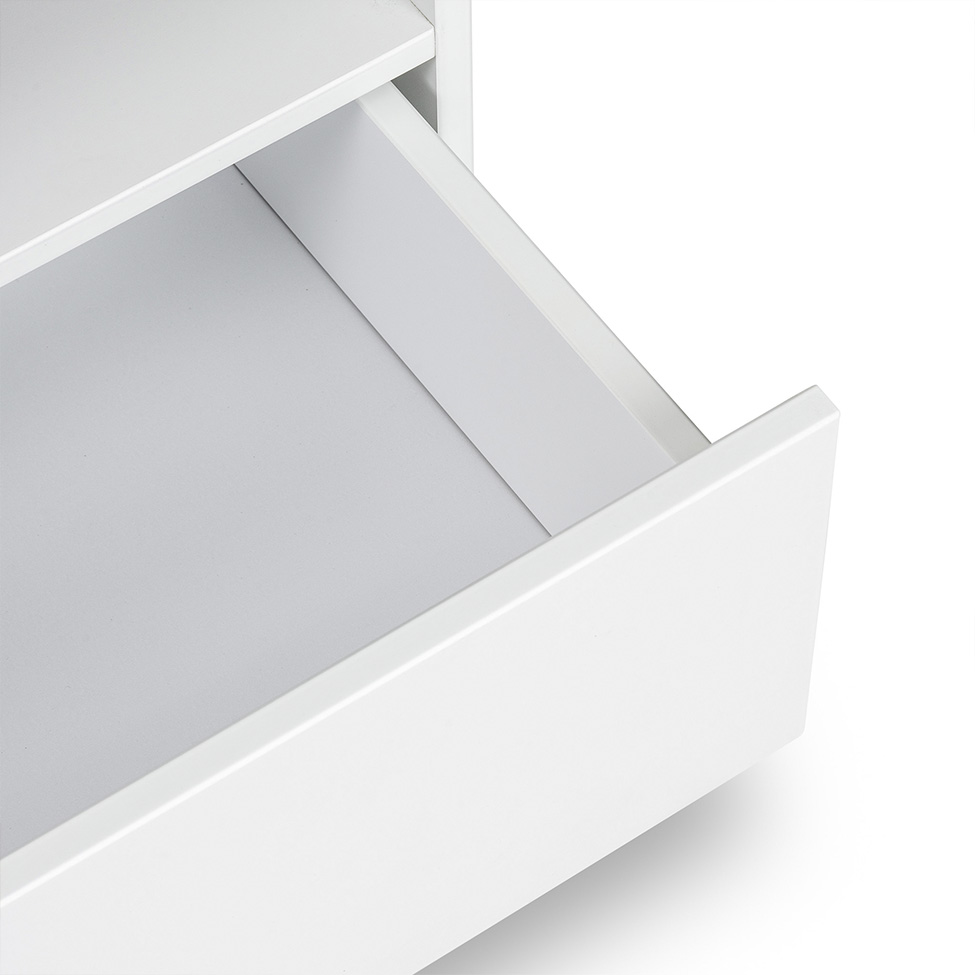 Rack Fresh 2 Gavetas Branco e Imbuia