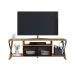 Rack Gamer para TV até 60 Polegadas Linus com LED 2 PT Mel e Preto