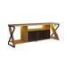 Rack Gamer para TV até 60 Polegadas Linus com LED 2 PT Mel e Preto