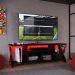 Rack Gamer para TV até 60 Polegadas Linus com LED 2 PT Preto e Vermelho