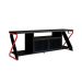 Rack Gamer para TV até 60 Polegadas Linus com LED 2 PT Preto e Vermelho
