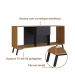Rack Gregor Mel e Preto 136 cm