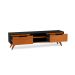Rack Happy Preto e Marrom 185 cm
