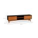 Rack Happy Preto e Marrom 185 cm