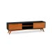 Rack Happy Preto e Marrom 185 cm