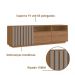 Rack Harry Mel e Fumê 180 cm