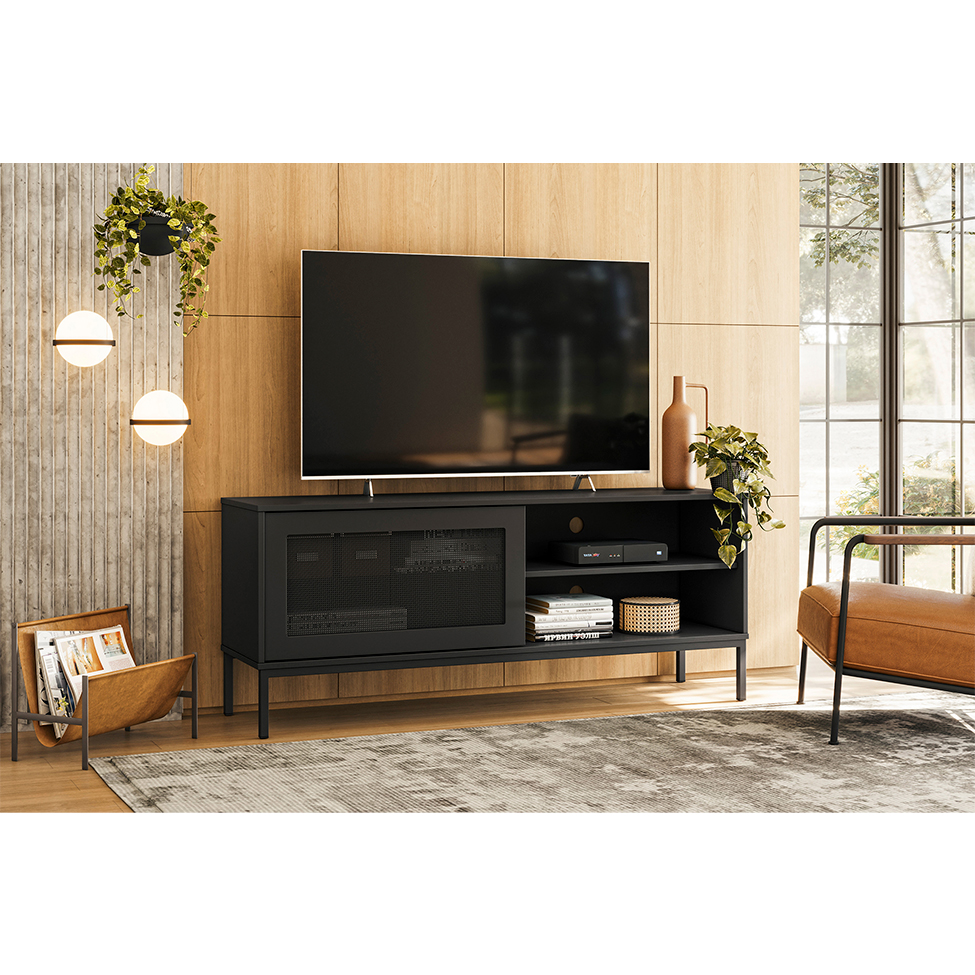 Rack Industrial Buriti 1 PT Preto 135 cm