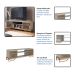 Rack Industrial Grille 2 Portas Arenas e Dourado 183 cm