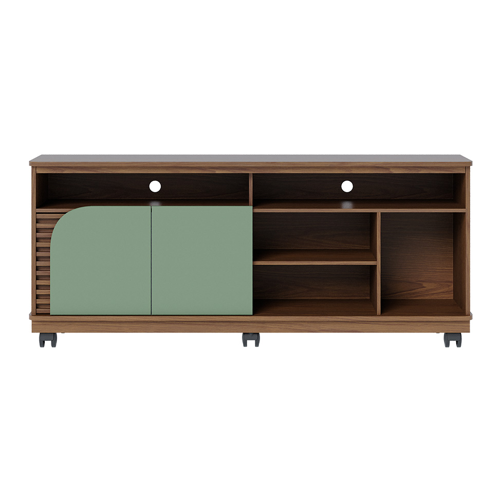 Rack Jurerê 2 PT Amêndoa e Hortelã 150 cm