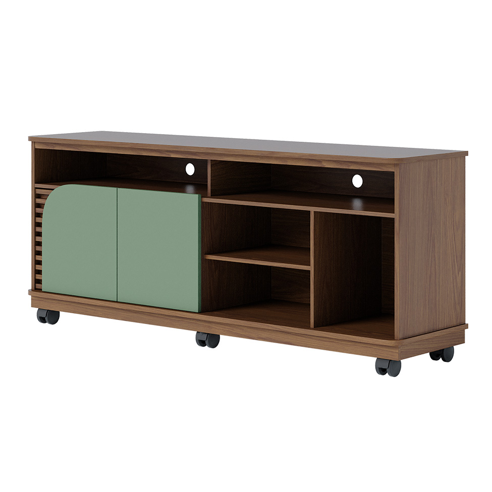 Rack Jurerê 2 PT Amêndoa e Hortelã 150 cm