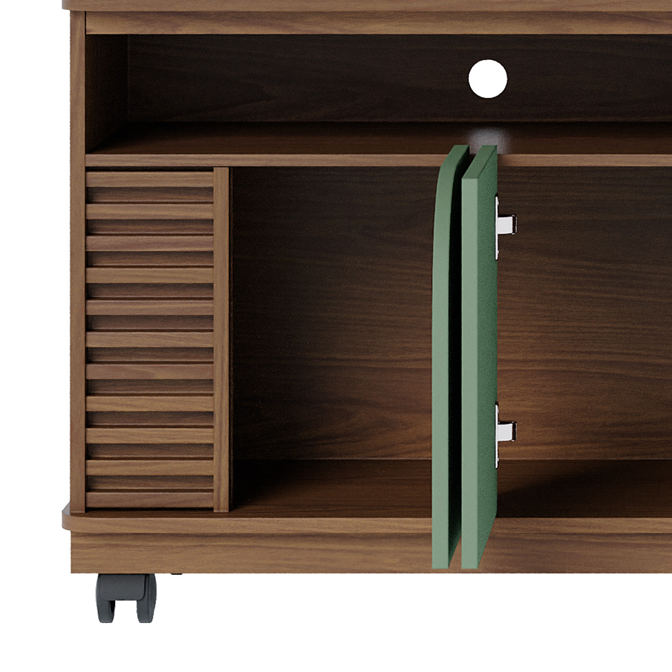 Rack Jurerê 2 PT Amêndoa e Hortelã 150 cm