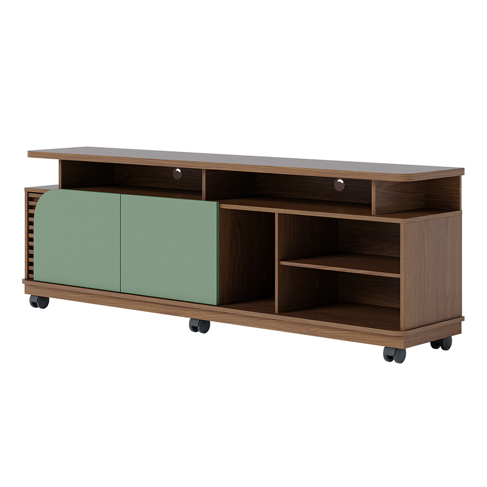 Rack Jurerê 2 PT Amêndoa e Hortelã 180 cm