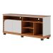 Rack Jurerê 2 PT Freijó e Off White 150 cm