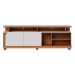 Rack Jurerê 2 PT Freijó e Off White 180 cm