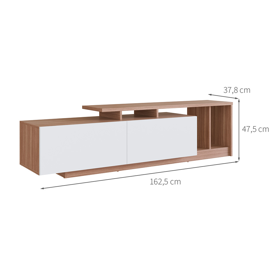 Rack Linea 2 PT Montana e Branco 162 cm