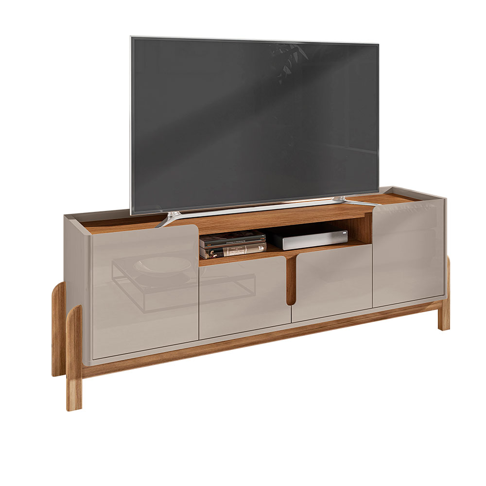 Rack Lizz 4 PT Off White e Cedro 170 cm
