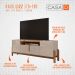 Rack Lizz 4 PT Off White e Cedro 170 cm