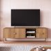 Rack Luna 2 Portas 2 Gavetas Hanover e Dourado