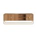 Rack Luna 2 Portas 2 Gavetas Hanover e Dourado