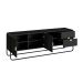 Rack Luna 2 Portas 2 Gavetas Preto e Dourado