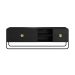 Rack Luna 2 Portas 2 Gavetas Preto e Dourado