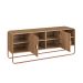 Rack Luna 2 Portas Hanover e Dourado