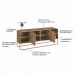 Rack Luna 2 Portas Hanover e Dourado