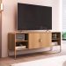 Rack Luna 2 Portas Hanover e Dourado