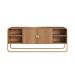 Rack Luna 2 Portas Hanover e Dourado
