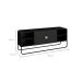 Rack Luna 2 Portas Preto e Dourado
