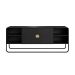 Rack Luna 2 Portas Preto e Dourado