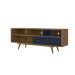 Rack Lyon Freijó e Azul Marinho 162 cm
