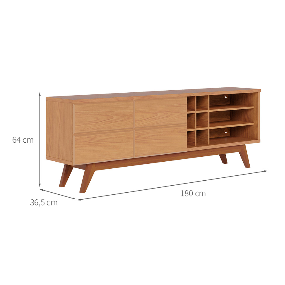 Rack Noronha 2 PT Freijó 180 cm