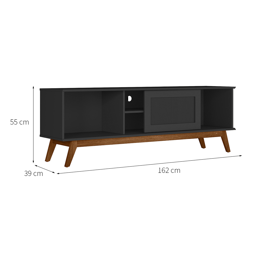 Rack Panamá 1 PT Preto 162 cm
