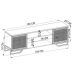 Rack Paricel 2 PT Mel e Preto 183 cm