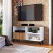 Rack Ramsey Branco e Mel 118 cm