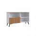 Rack Ramsey Branco e Mel 118 cm