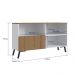 Rack Ramsey Branco e Mel 118 cm