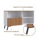 Rack Ramsey Branco e Mel 118 cm