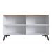 Rack Ramsey Branco e Mel 118 cm