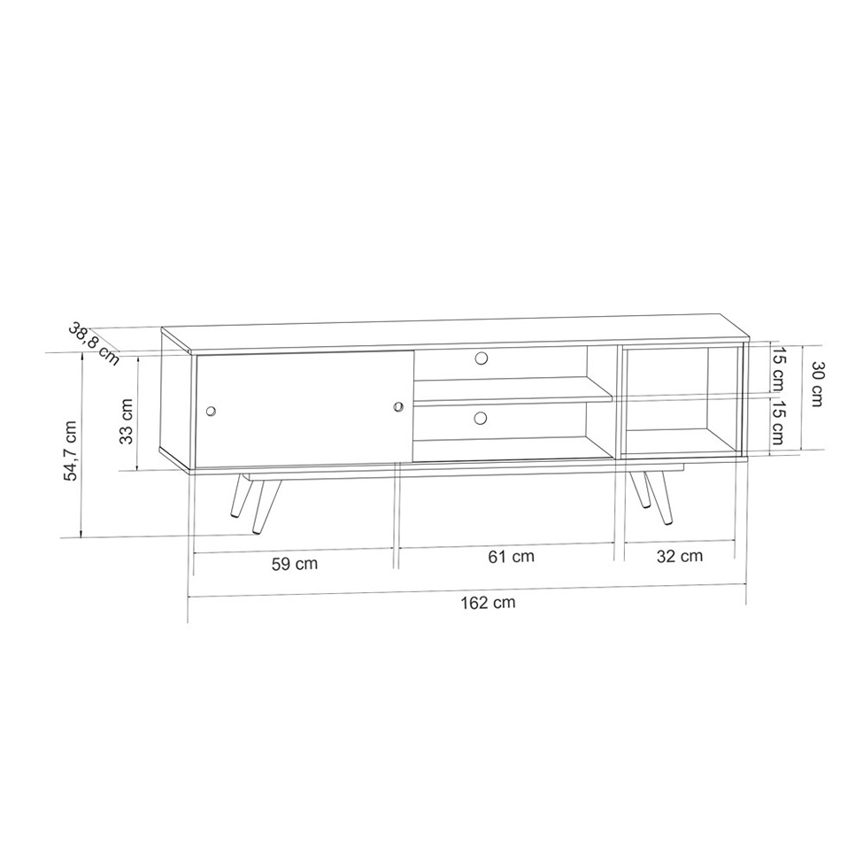 Rack Retrô Goslar Off White 162 cm