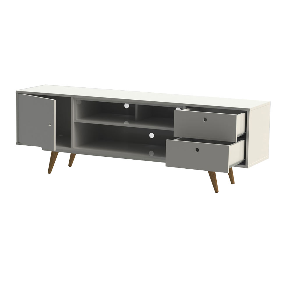 Rack Retrô Rostock Branco 160 cm