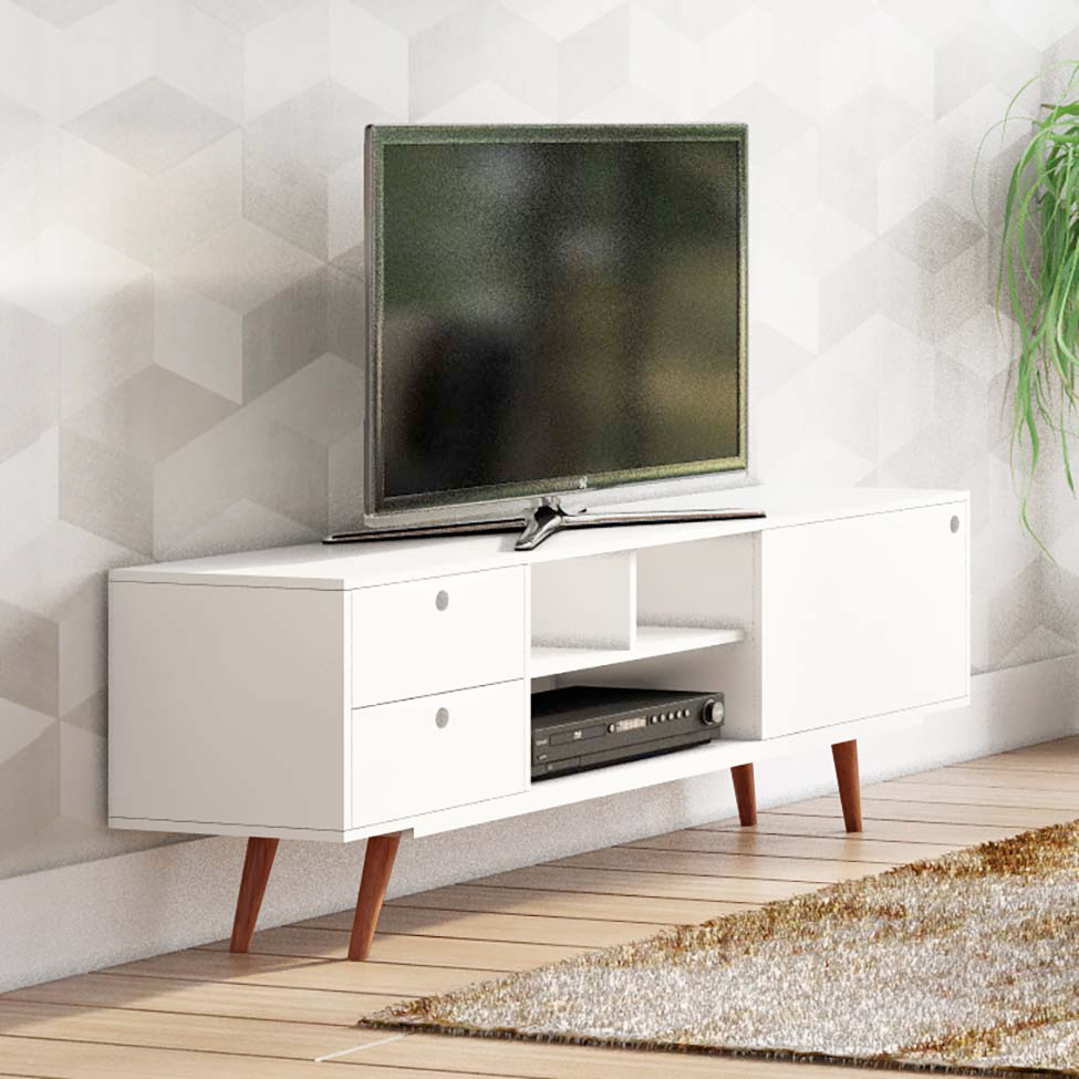 Rack Retrô Weimar Branco 162 cm