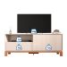 Rack Ripado para TV até 55 Polegadas Mondrian 1 Porta 1 Gaveta Off White e Freijó