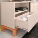 Rack Ripado para TV até 55 Polegadas Mondrian 1 Porta 1 Gaveta Off White e Freijó