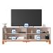 Rack Ripado para TV até 65 Polegadas Mondrian 2 Portas Off White e Freijó