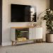 Rack Rubi 1 PT Nature e Off White 120 cm