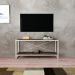 Rack Studio Carvalho Dark e Branco 120 cm